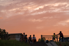 夏休みの夕暮れ