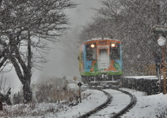 樽見鉄道雪景色