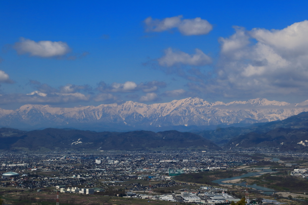 残雪の北アルプス