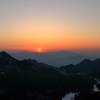 志賀高原から眺める夕陽は