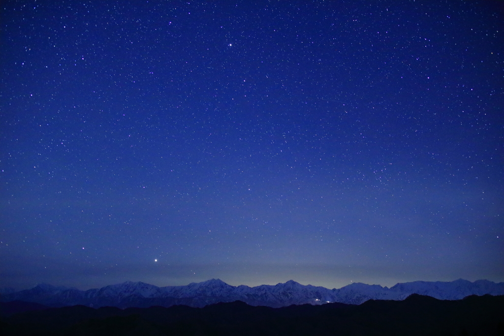 夜の北アルプス