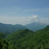 遠くに磐梯山