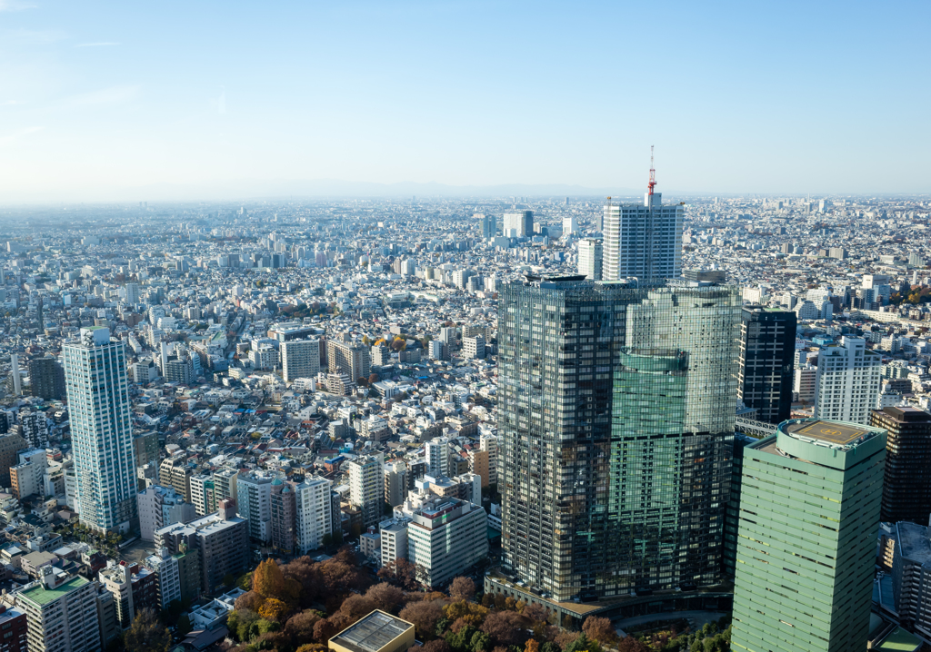 東京都庁北側展望室より