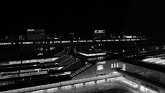 夜の新山口駅