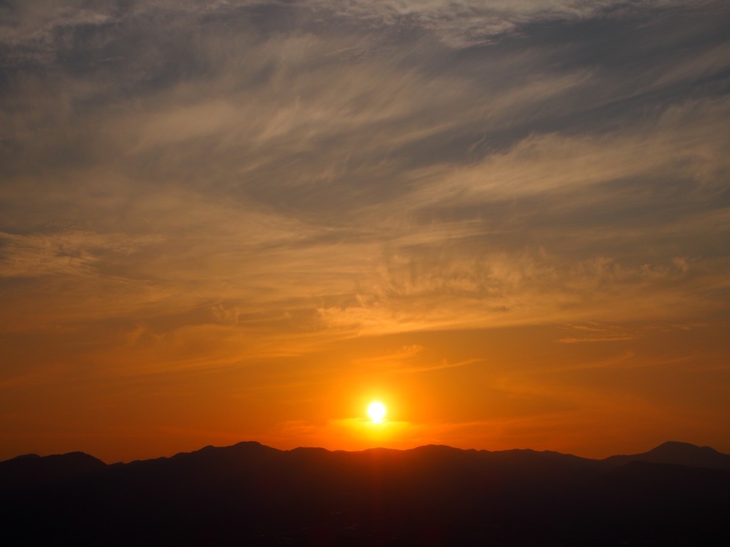 勝沼の夕日