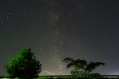 南の空、天の川