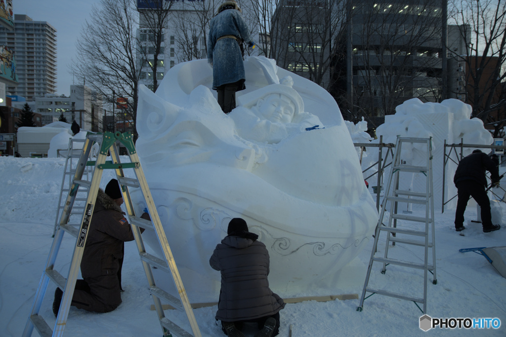 さっぽろ雪まつり2024国債雪像コンクール（今年の優勝国、モンゴル）