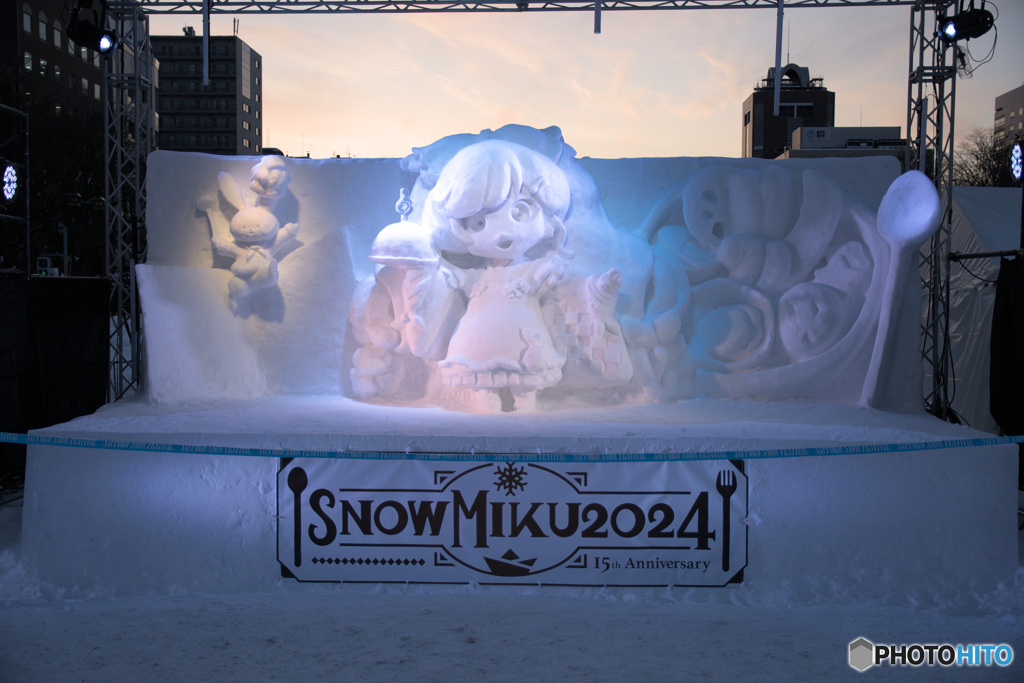 さっぽろ雪まつり2024（大通り11丁目会場 雪ミク15thアニバーサリー）