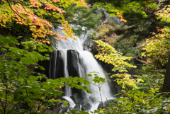 龍頭の滝と紅葉