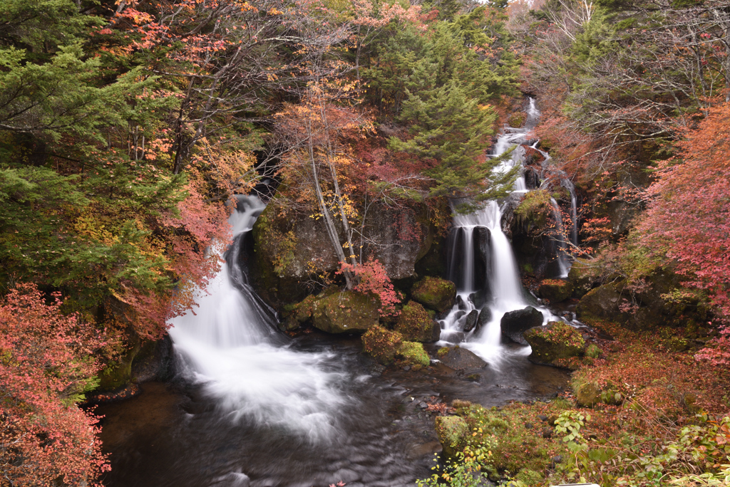 秋深まる竜頭の滝