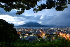 桜島夜明け