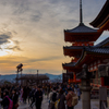 清水寺からの夕日