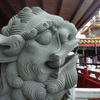 寺の守神は空を向く