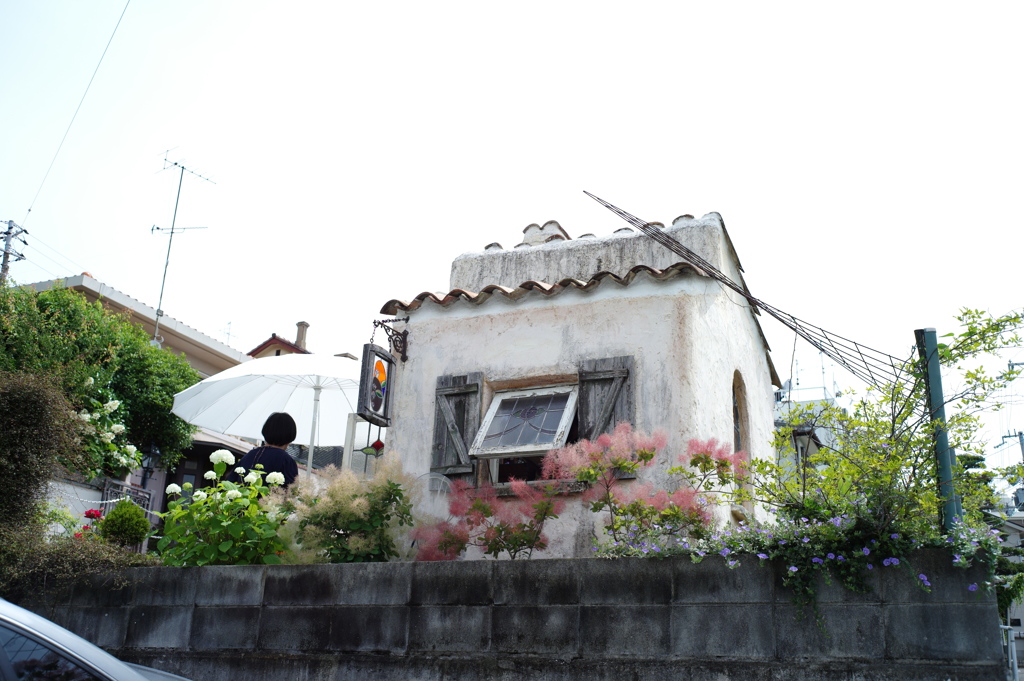 神戸、北野坂にて