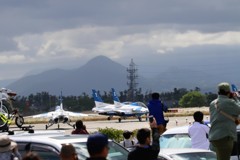 美保基地航空祭　前日予行演習　ブルーインパルス１