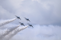 美保基地航空祭　前日予行演習ブルーインパルス３