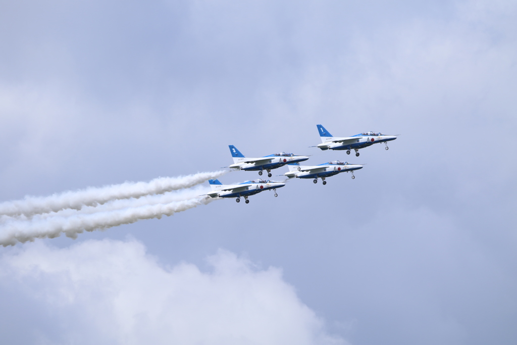 美保基地航空祭　前日予行演習ブルーインパルス４