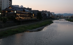 加茂川の夕景(２)