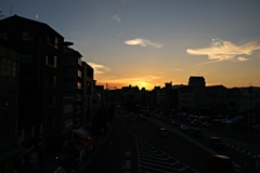 京都　五条坂からの夕景