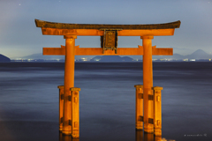 白髪神社 琵琶湖に浮かぶ鳥居