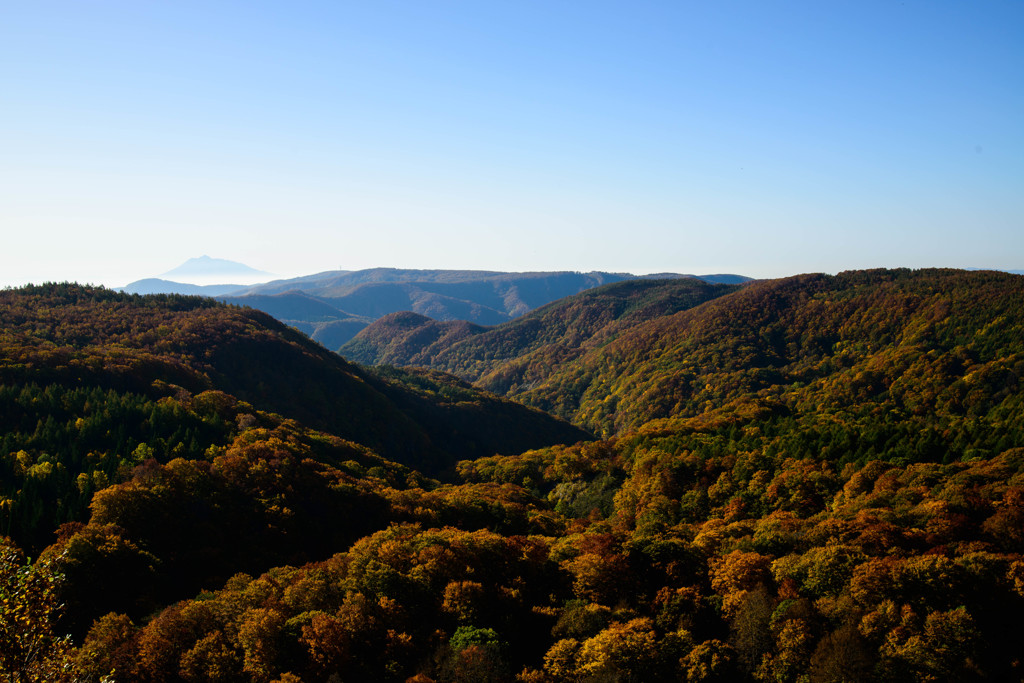 岩木山を望む