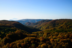 岩木山を望む