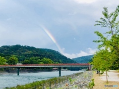 赤い橋と虹の橋