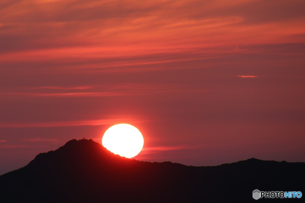 天狗ヶ城から大船山の日の出