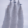 Smoke in the cloudy sky