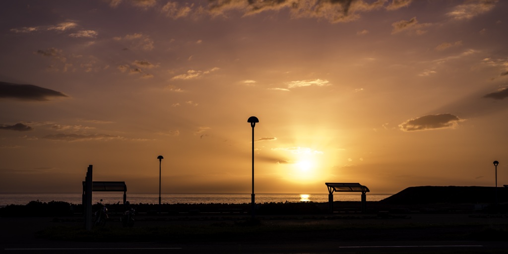 遠別の夕暮れ