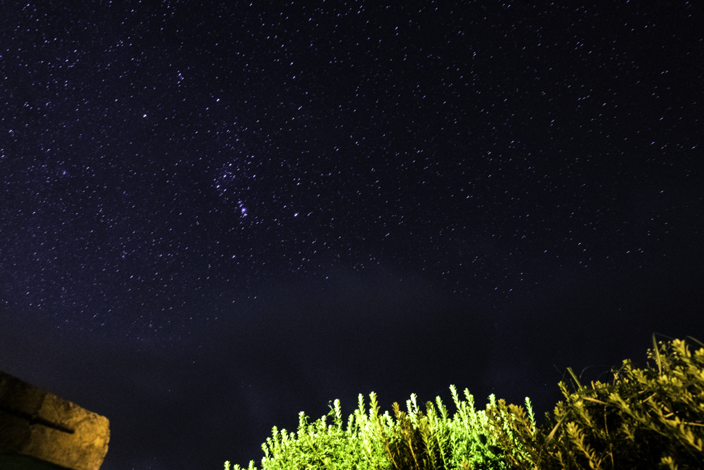 本栖湖の夜空