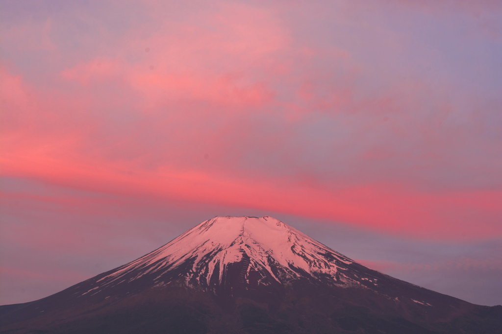 「朝焼け富士」