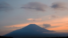 夕焼け富士