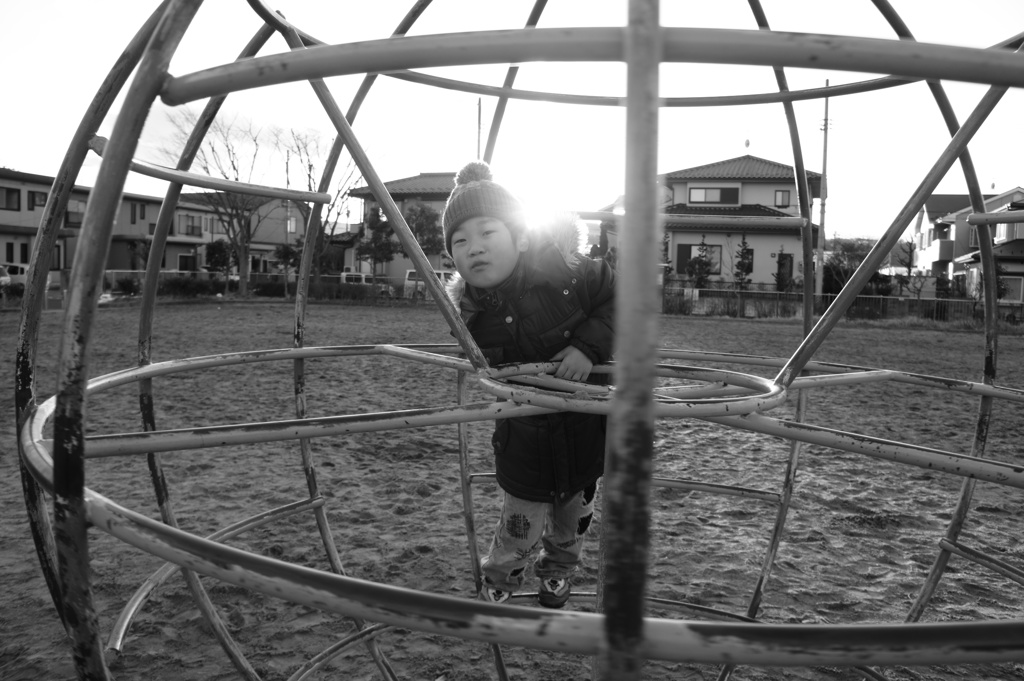 夕暮れの遊び