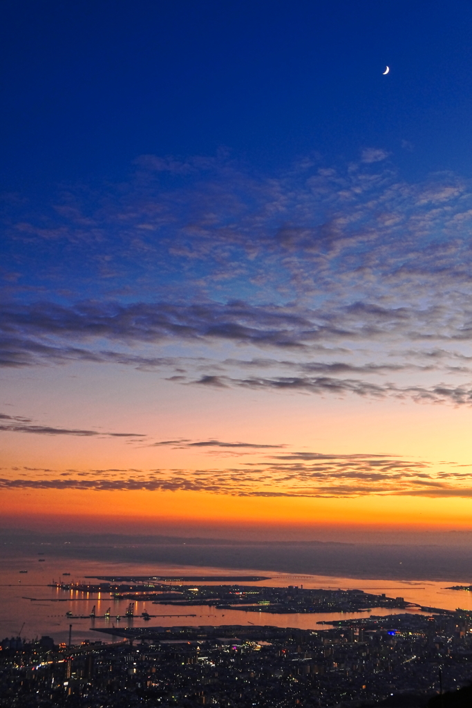 初冬の神戸夕景