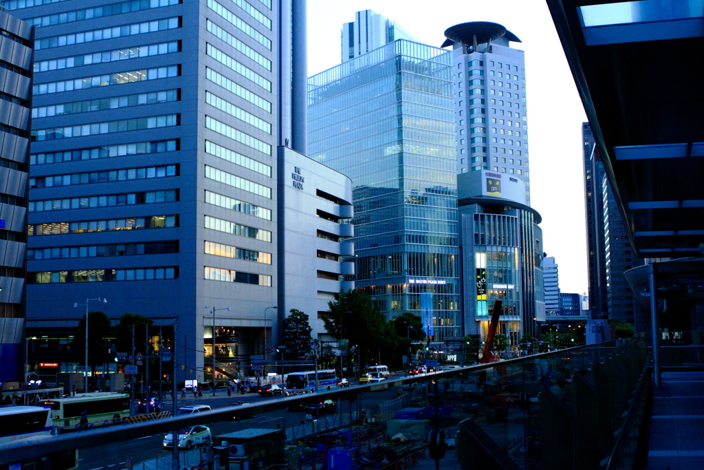 夕暮れ時の大阪