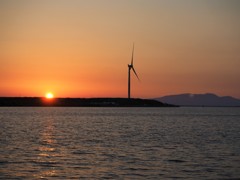 夕方に