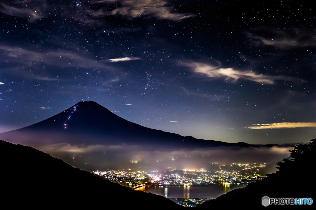 夏夜の富士