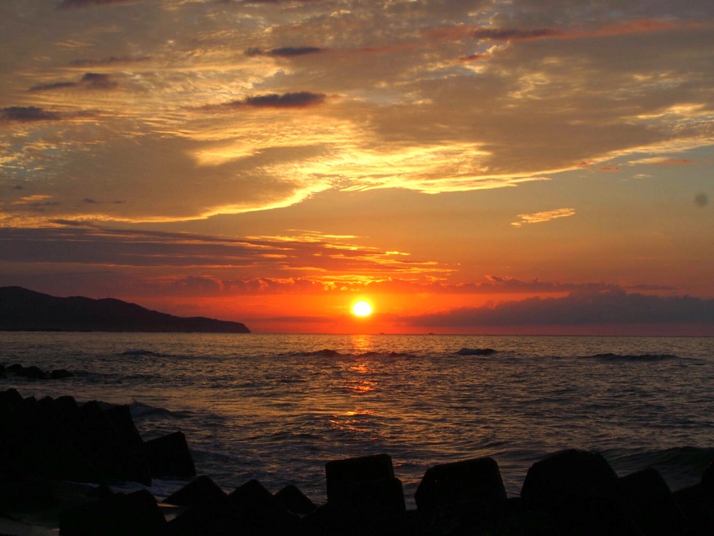 夕日