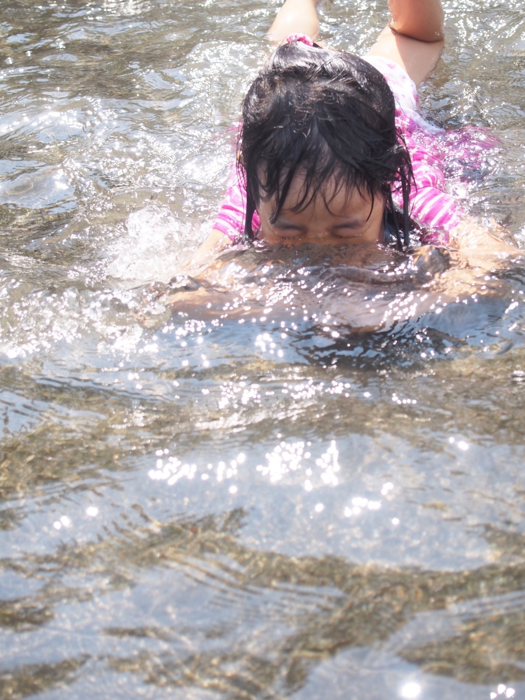 水に顔付けれるようになったよ！
