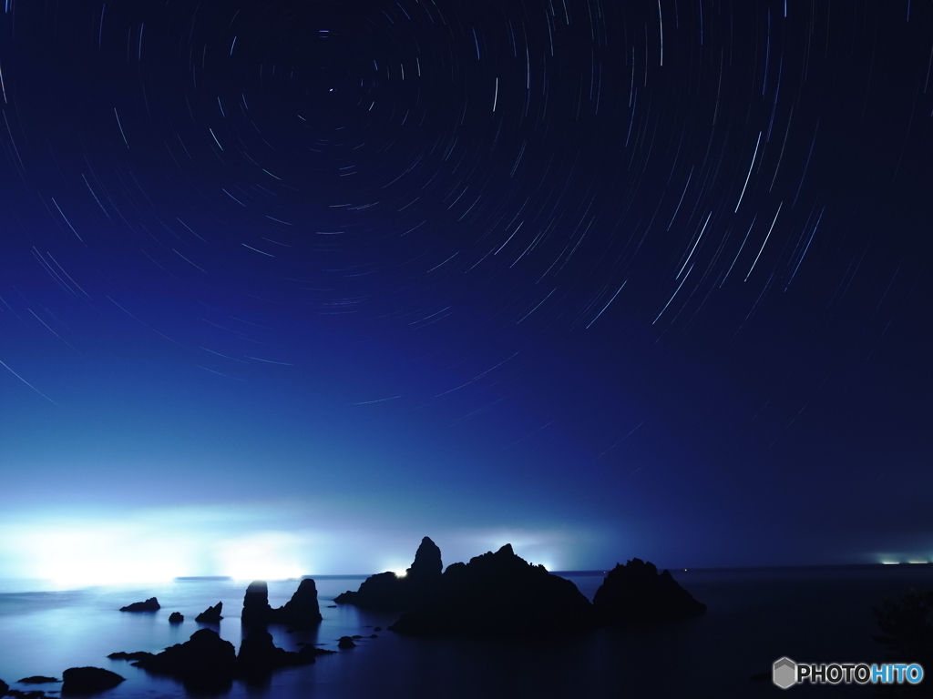 漁火と星