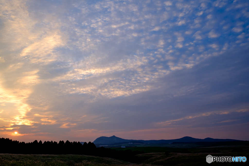 阿蘇外輪山夕景
