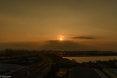 臨海エリアの夕景（１）
