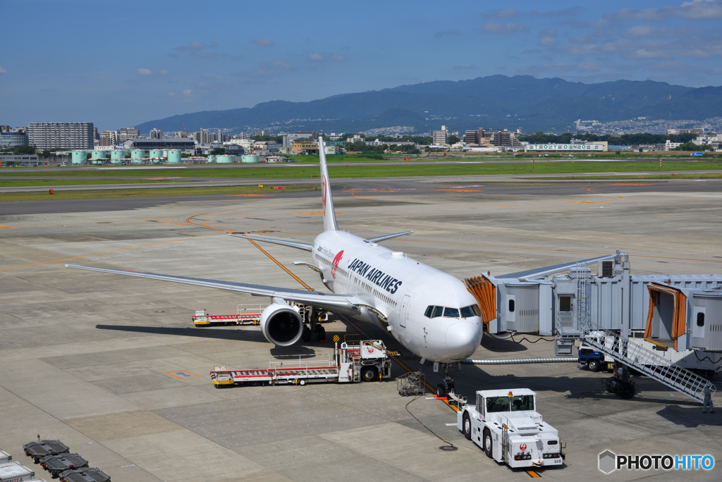 朝の空港風景