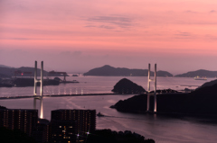 女神大橋の夕暮