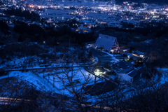 残雪の朝