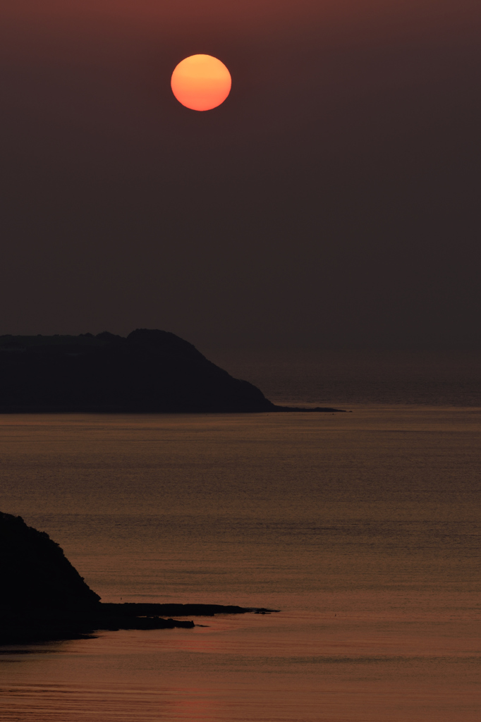 駄竹湾の夕日