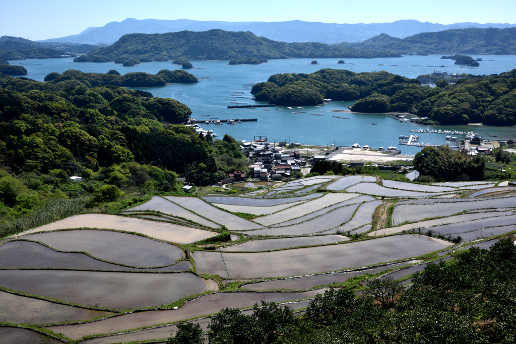 棚田のある風景