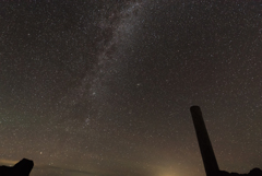 山頂にて星空を感じる