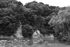 川沿いの公園。